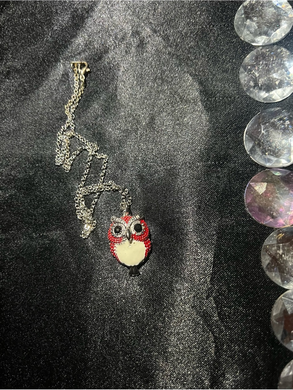 1 Piece Red Owl Pendant Necklace - Women Jewelry